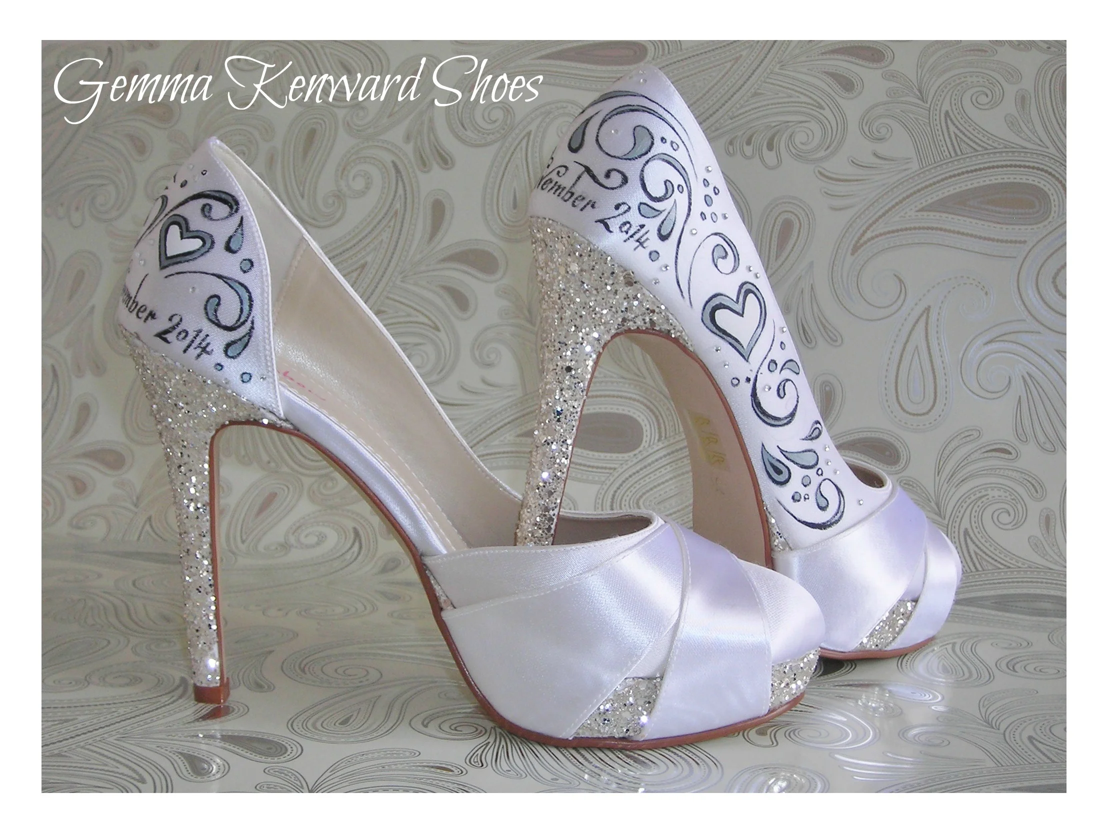Dark silver shoes weddings sales